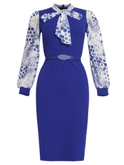 Load image into Gallery viewer, Long Sleeve Chiffon Dress
