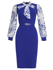 Load image into Gallery viewer, Long Sleeve Chiffon Dress
