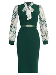 Load image into Gallery viewer, Long Sleeve Chiffon Dress
