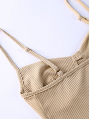 Load image into Gallery viewer, Ribbed Knitted Crop Top And Shorts
