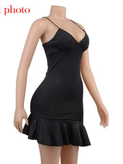 Load image into Gallery viewer, Spaghetti Strap Ruffled Dress
