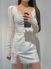 Load image into Gallery viewer, Ruched Bust Satin Dress
