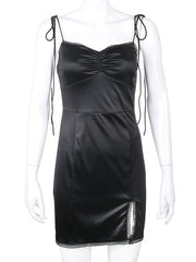 Load image into Gallery viewer, Ruched Bust Satin Dress
