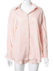 Load image into Gallery viewer, Striped Shirts and Shorts Set
