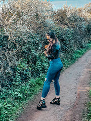 Load image into Gallery viewer, CHUNKY FLORAL WEDGES
