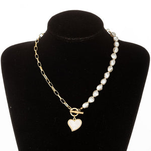 Irregular Pearl Chains Necklace