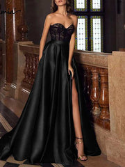 Load image into Gallery viewer, Side Split Satin Skirt
