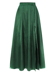 Load image into Gallery viewer, Side Split Satin Skirt
