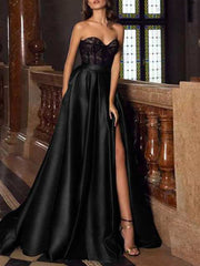 Load image into Gallery viewer, Side Split Satin Skirt
