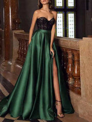 Load image into Gallery viewer, Side Split Satin Skirt
