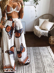 Load image into Gallery viewer, Crop Top &amp; Loose Wide Leg Pants
