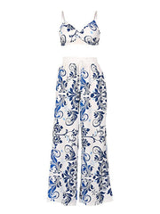 Load image into Gallery viewer, Crop Top &amp; Loose Wide Leg Pants
