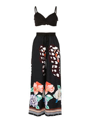 Load image into Gallery viewer, Crop Top &amp; Loose Wide Leg Pants
