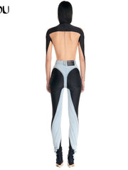 Load image into Gallery viewer, Sheer Patchwork Bodysuit
