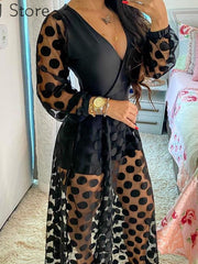 Load image into Gallery viewer, Polkadot Sheer Dress
