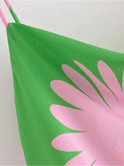 Load image into Gallery viewer, Green &amp; Pink Slip Dress
