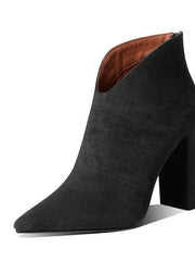 Load image into Gallery viewer, Faux Leather High Heel Ankle Boots
