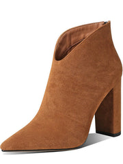 Load image into Gallery viewer, Faux Leather High Heel Ankle Boots
