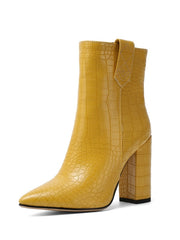 Load image into Gallery viewer, Faux Leather High Heel Ankle Boots
