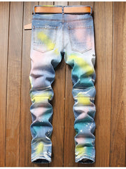 Load image into Gallery viewer, Water Color Embroidered Jeans
