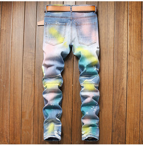 Water Color Embroidered Jeans
