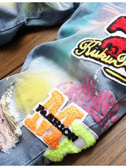 Load image into Gallery viewer, Water Color Embroidered Jeans
