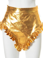 Load image into Gallery viewer, Ruffled Metallic Colored Short
