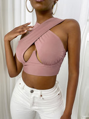 Load image into Gallery viewer, Cross Front Halter Top
