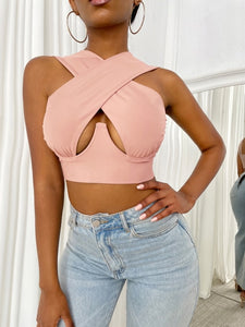 Cross Front Halter Top