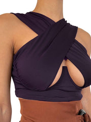 Load image into Gallery viewer, Cross Front Halter Top

