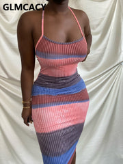 Load image into Gallery viewer, Halter Striped Dress

