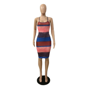 Halter Striped Dress