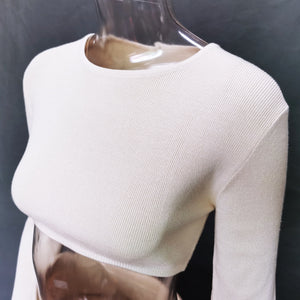 Long Sleeve Cropped Top & Skirt Set