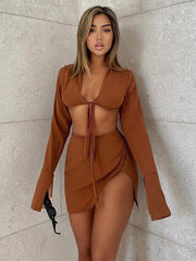 Load image into Gallery viewer, Front Tie Top &amp; Skirt
