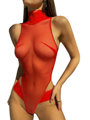 Load image into Gallery viewer, Turtleneck Sheer Bodysuit
