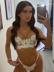 Load image into Gallery viewer, Floral Lace Lingerie Set
