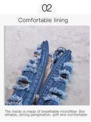 Load image into Gallery viewer, Cutout Denim Boots
