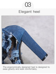 Load image into Gallery viewer, Cutout Denim Boots
