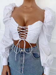 Load image into Gallery viewer, Long Sleeve Crop Top
