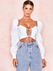 Load image into Gallery viewer, Long Sleeve Crop Top
