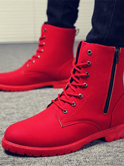 Load image into Gallery viewer, Lace-Up/ Zipper Boots
