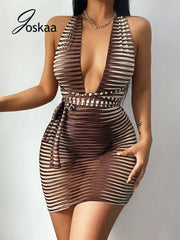 Load image into Gallery viewer, Sheer Striped Dress
