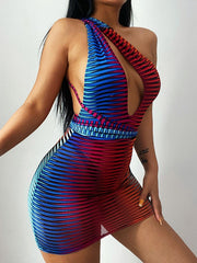 Load image into Gallery viewer, Sheer Striped Dress
