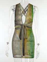 Load image into Gallery viewer, Sheer Striped Dress
