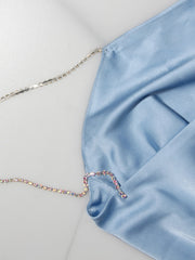 Load image into Gallery viewer, Draped Satin Ruffle Top
