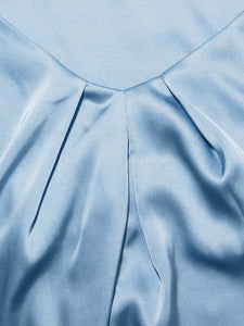 Draped Satin Ruffle Top