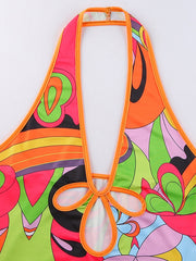 Load image into Gallery viewer, Colorful Halter Dress
