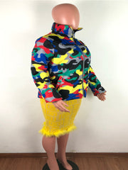 Load image into Gallery viewer, Camo Print Winter Jacket
