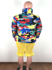 Load image into Gallery viewer, Camo Print Winter Jacket

