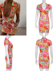 Load image into Gallery viewer, Colorful Halter Dress
